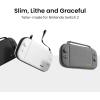imagetomtoc Slim Carrying Case for Nintendo Switch 2 Model 2025 Odorless Felt Protective Hard Shell with 12 Game Card Slots Portable Travel Storage Case with Original Patent and Military Grade ProtectionGray
