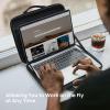 imagetomtoc Slim Hard Case for 13inch MacBook Air M3 2024 M2A2681 M1A2337 MacBook Pro 20222016 M2A2686 M1A2338 Organized Protective Shoulder Bag with Tablet Pocket for Up to 11 iPad AirProGray
