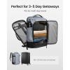 imagetomtoc Travel Backpack 40L TSA Friendly Flight Approved Carryon Luggage Hand Waterresistant Lightweight Business Rucksack Durable Large Weekender Bag Daypack Fits 173 Inch LaptopSilver Grayripstop