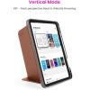 imagetomtoc Vertical TriMode Case Compatible with 11 Inch iPad A16 2025 ampamp 109 Inch iPad 10 2022 Protective Case with Pencil Holder Magnetic Kickstand for 3 Use Modes Auto WakeSleep Cover BrownBrown