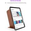 imagetomtoc Vertical iPad Pro TriMode Case for 11inch iPad Pro M2ampampM1 Protective Case with iPad Pencil Holder Magnetic Kickstand for 3 Use Modes Support iPad Pencil Wireless ChargingBrown
