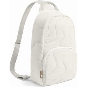 imagetomtoc 10L Puffy Sling Bag Backpack for Women Trendy Quilted Padded Crossbody Bag for 11inch iPad iPad Air M3M2 iPad Pro M5 2025M4 Nintendo Switch 2 Lightweight Puffer Travel Chest Bag DaypackSnowberg