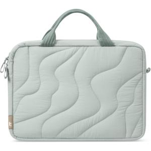 imagetomtoc 1314 Inch Protective Puffy Laptop Carrying Bag for Women Lightweight Laptop Briefcase Fits 14inch MacBook Pro M5 2025 ampamp Other 13quot14quot Computers Work Bag Case Handbag with Organized StorageLakeshore