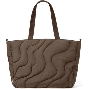 imagetomtoc 16inch Puffy Laptop Tote Bag for Women 135L Lightweight Puffer Work Tote with Padded Laptop Compartment for 1516inch MacBook Large Capacity Tote Bag for Office Business Daily EssentialsEarthshade