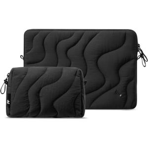 imagetomtoc 360 Protective Puffy Laptop Sleeve Kit for 14inch MacBook Pro M52025M4M3M2M1 ProMax A3434 A3112 A3401 A3185 Quilted Soft Puffer Computer Bag with Tech Pouch for 138quot Surface Laptop 7Lavascape