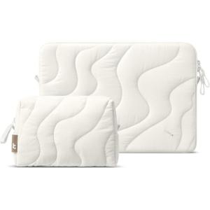 imagetomtoc 360 Protective Puffy Laptop Sleeve Kit for 14inch MacBook Pro M52025M4M3M2M1 ProMax A3434 A3112 A3401 A3185 Quilted Soft Puffer Computer Bag with Tech Pouch for 138quot Surface Laptop 7Snowberg