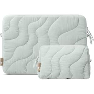 imagetomtoc 360 Protective Puffy Laptop Sleeve Kit for 14inch MacBook Pro M52025M4M3M2M1 ProMax A3434 A3112 A3401 A3185 Quilted Soft Puffer Computer Bag with Tech Pouch for 138quot Surface Laptop 7Lakeshore