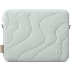 imagetomtoc 360 Protective Puffy Laptop Sleeve for 16inch MacBook Pro M4M3M2M1 ProMax A3403 A3186 A2991 A2780 A2485 20242019 Quilted Design Soft Cute Puffer Bag Computer Case for Dell XPS 16 LaptopLakeshore