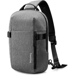 imagetomtoc 5L Compact Sling Backpack for Men Women Lightweight Crossbody Shoulder Bag for 11 inch iPad Pro M5M4 iPad Air M3M2 11quot iPad A16 Nintendo Switch 2Rog Xbox Ally X EDC Daypack  XS SizeGray