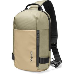 imagetomtoc 5L Compact Sling Backpack for Men Women Lightweight Crossbody Shoulder Bag for 11 inch iPad Pro M5M4 iPad Air M3M2 11quot iPad A16 Nintendo Switch 2Rog Xbox Ally X EDC Daypack  XS SizeKhaki