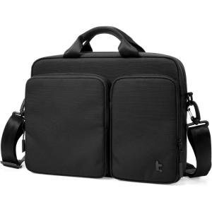 imagetomtoc A33 Slim 1516 Inch Laptop Shoulder Bag for MacBook AirPro M4M3 Briefcase with Accessory ampamp Document Storage WaterResistant ampamp Durable Recycled FabricBlack