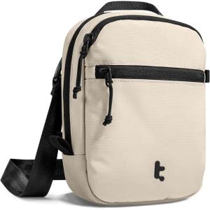 imagetomtoc AviatorT37 Travel Crossbody Sling Bag with RFID Blocking Holds 46 Passports with Antitheft Lockable Zippers Multiple Pockets for Cards ampamp Documents  Organizer for Daily UseBeige