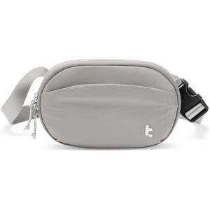 imagetomtoc Belt Bag with RFID Blocking 15L Cross Body Fanny Pack for Women Men Sling Waist Bags with Adjustable Strap for Travel WalkGray