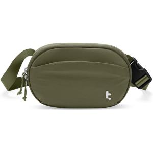 imagetomtoc Belt Bag with RFID Blocking 15L Cross Body Fanny Pack for Women Men Sling Waist Bags with Adjustable Strap for Travel WalkGreen