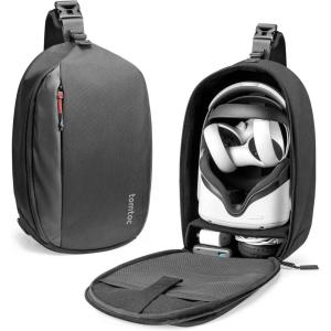 imagetomtoc Carrying Bag for MetaOculus Quest 23Quest Pro VR Gaming Headset Touch Controllers Accessories Lightweight Portable Travel Shoulder Sling Backpack with 2 Pouches for MetaOculus Quest 23