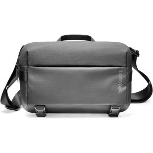 imagetomtoc Compact EDC Sling Bag Minimalist Chest Shoulder Backpack Crossbody Bag for Men Women Lightweight Carry Casual BagBlack