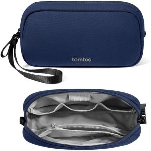 imagetomtoc Electronics Organizer Travel Case Water Resistant Travel Bag Cable Organizer for Essentials Tech Pouch Accessories Carry Storage for Cord Phone Cables Airpods USB Flash Drive Daily ItemsNavy Blue
