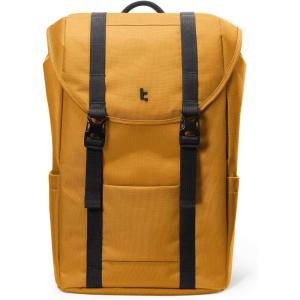 imagetomtoc Flap Laptop Backpack Lightweight WaterResistant Casual Daypack Durable Workpack Vintage Classic Rucksack for 13156 Inch Laptop perfect for Campus Street 22L BlackYellow