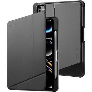 imagetomtoc InspirePivot Case for iPad Pro 11 Inch M5M4 2025 Pivot Design Provides Stable Stand Functionality for Various Viewing Experience Vertical Case with Apple Pencil Holder Auto WakeSleepBlack