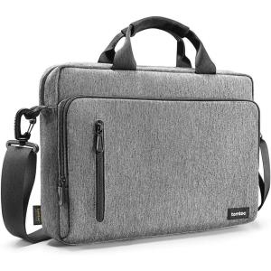 imagetomtoc Protective Laptop Shoulder Bag for 156 Inch Universal HP Dell Acer ASUS Lenovo Laptop Chromebook Ultrabook MultiFunctional Business Laptop Briefcase for 15 16 In MacBook AirPro M4M3M2M1Gray