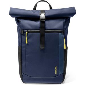 imagetomtoc Roll Top Laptop Backpack Lightweight WaterResistant Commute Expandable Casual Daypack for 13156 inch Laptop Rucksack for Work College Trip Capacity Adjustable 1720L Dark BlueDark Blue