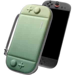 imagetomtoc Slim Carrying Case for Nintendo Switch 2 Model 2025 Odorless Felt Protective Hard Shell with 12 Game Card Slots Portable Travel Storage Case with Original Patent and Military Grade ProtectionMatcha Green