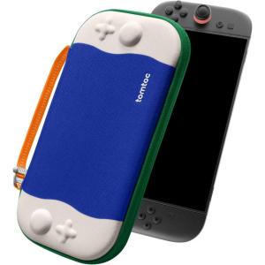 imagetomtoc Slim Carrying Case for Nintendo Switch 2 Model 2025 Odorless Felt Protective Hard Shell with 12 Game Card Slots Portable Travel Storage Case with Original Patent and Military Grade ProtectionBlue Wave