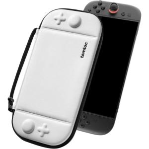 imagetomtoc Slim Carrying Case for Nintendo Switch 2 Model 2025 Odorless Felt Protective Hard Shell with 12 Game Card Slots Portable Travel Storage Case with Original Patent and Military Grade ProtectionWhite