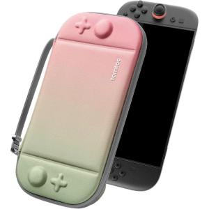 imagetomtoc Slim Carrying Case for Nintendo Switch 2 Model 2025 Odorless Felt Protective Hard Shell with 12 Game Card Slots Portable Travel Storage Case with Original Patent and Military Grade ProtectionCherry Blossom