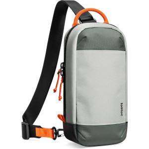 imagetomtoc Sling Crossbody Bag for Nintendo Switch 2 Protective Travel Chest Carrying Gaming Pouch with 8 Game Cartridges SlotsGray