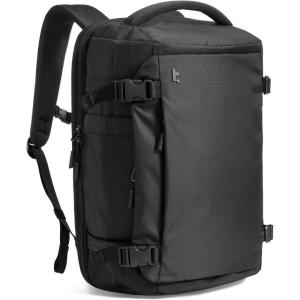 imagetomtoc Travel Backpack 40L TSA Friendly Flight Approved Carryon Luggage Hand Waterresistant Lightweight Business Rucksack Durable Large Weekender Bag Daypack Fits 173 Inch LaptopBlackripstop