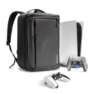 imagetomtoc Travel Backpack Protective Carrying Case Storage Bag Console Headset 2 Game Discs Controller Charging Station