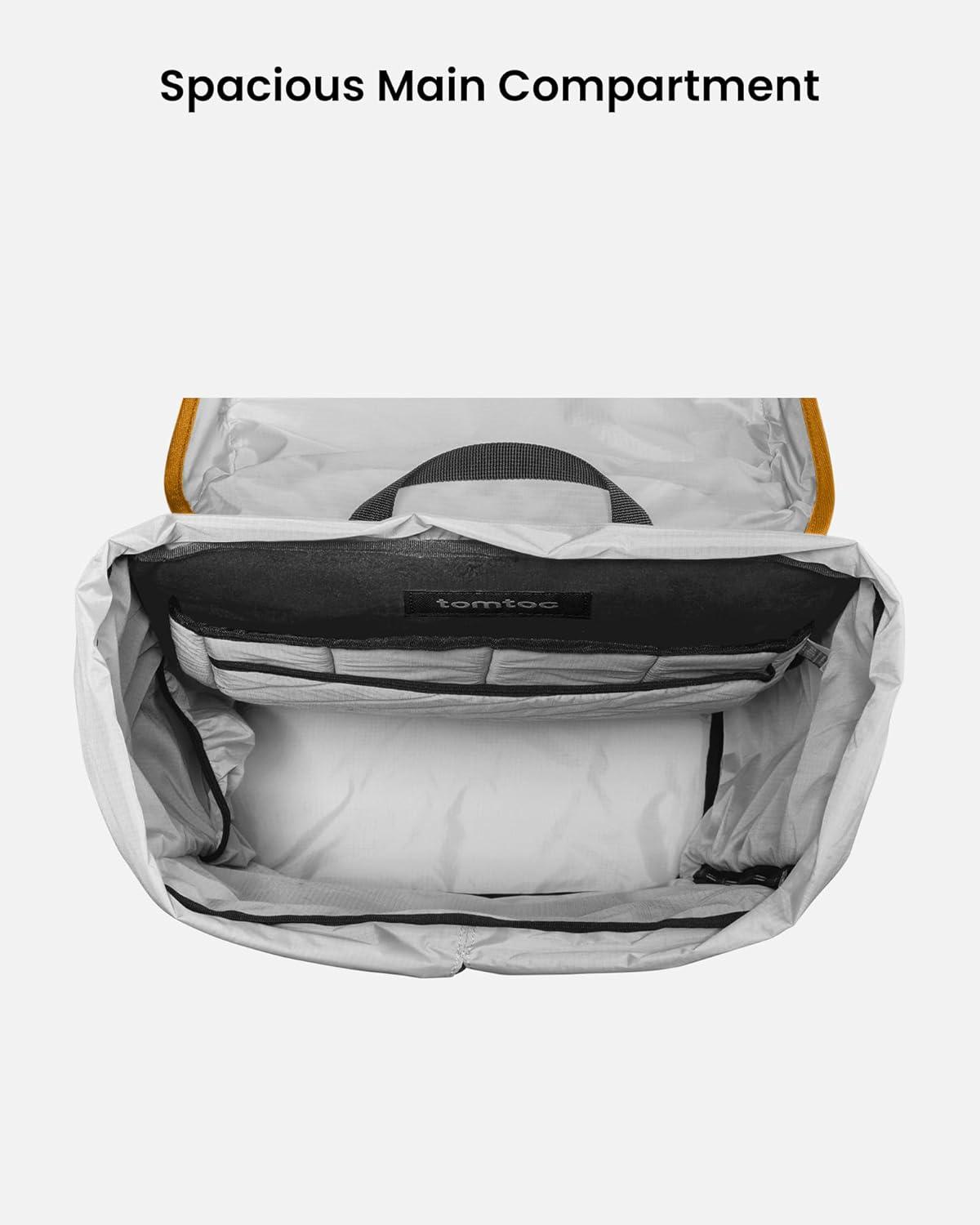 imagetomtoc Flap Laptop Backpack Lightweight WaterResistant Casual Daypack Durable Workpack Vintage Classic Rucksack for 13156 Inch Laptop perfect for Campus Street 22L BlackYellow