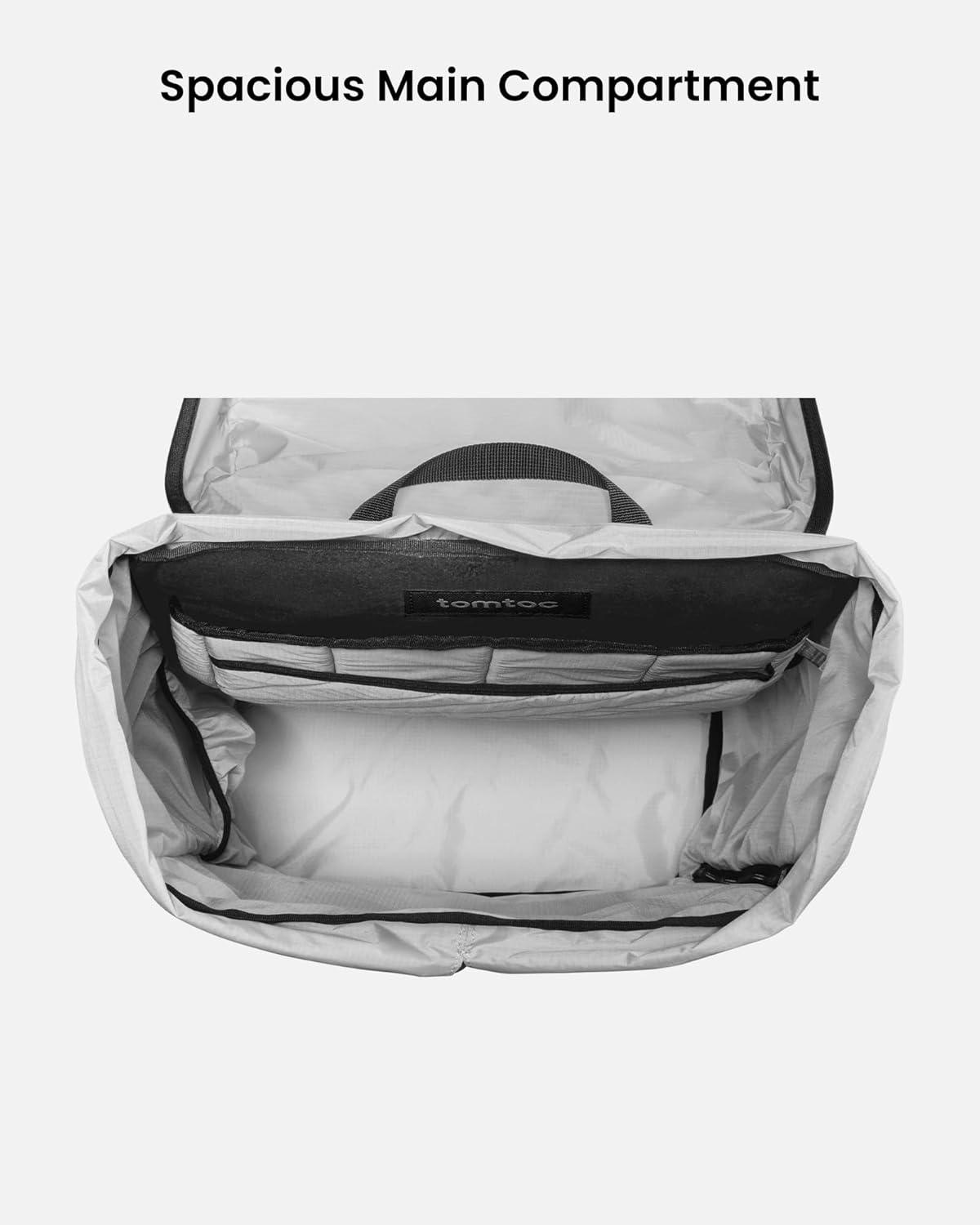 imagetomtoc Flap Laptop Backpack Lightweight WaterResistant Casual Daypack Durable Workpack Vintage Classic Rucksack for 13156 Inch Laptop perfect for Campus Street 22L BlackGray