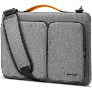 imagetomtoc 360 Protective Laptop Shoulder Bag for 16inch MacBook Pro M5M4M3M2M1 ProMax 20262019 Waterresistant Sleeve for Dell XPS 15 Surface Book 3 The New Razer Blade 16Gray