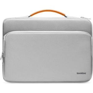 imagetomtoc 360 Protective Laptop Carrying Case Compatible with 14inch MacBook Pro M5 ProMax 2026 A3426 A3427 M4M3M2M1 ProMax 12913 Inch iPad ProAir WaterResistant Accessory Sleeve BagGray