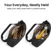 imagetomtoc Puffer Sling Crossbody Bag for Women Trendy Nylon Quilted Crescent Shoulder Bag Purses Puffy Travel Hobo HandbagBlackm