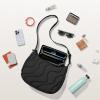 imagetomtoc Puffer Sling Crossbody Bag for Women Trendy Nylon Quilted Crescent Shoulder Bag Purses Puffy Travel Hobo HandbagBlackm