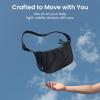 imagetomtoc Puffer Sling Crossbody Bag for Women Trendy Nylon Quilted Crescent Shoulder Bag Purses Puffy Travel Hobo HandbagBlacks