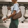imagetomtoc Puffer Sling Crossbody Bag for Women Trendy Nylon Quilted Crescent Shoulder Bag Purses Puffy Travel Hobo HandbagBrowns