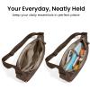 imagetomtoc Puffer Sling Crossbody Bag for Women Trendy Nylon Quilted Crescent Shoulder Bag Purses Puffy Travel Hobo HandbagBrowns