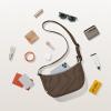 imagetomtoc Puffer Sling Crossbody Bag for Women Trendy Nylon Quilted Crescent Shoulder Bag Purses Puffy Travel Hobo HandbagBrowns