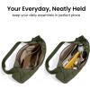 imagetomtoc Puffer Sling Crossbody Bag for Women Trendy Nylon Quilted Crescent Shoulder Bag Purses Puffy Travel Hobo HandbagGreenm