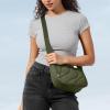 imagetomtoc Puffer Sling Crossbody Bag for Women Trendy Nylon Quilted Crescent Shoulder Bag Purses Puffy Travel Hobo HandbagGreens