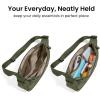 imagetomtoc Puffer Sling Crossbody Bag for Women Trendy Nylon Quilted Crescent Shoulder Bag Purses Puffy Travel Hobo HandbagGreens
