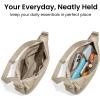 imagetomtoc Puffer Sling Crossbody Bag for Women Trendy Nylon Quilted Crescent Shoulder Bag Purses Puffy Travel Hobo HandbagKhakis