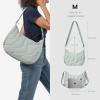 imagetomtoc Puffer Sling Crossbody Bag for Women Trendy Nylon Quilted Crescent Shoulder Bag Purses Puffy Travel Hobo HandbagLight Bluem