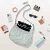 imagetomtoc Puffer Sling Crossbody Bag for Women Trendy Nylon Quilted Crescent Shoulder Bag Purses Puffy Travel Hobo HandbagLight Bluem