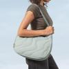 imagetomtoc Puffer Sling Crossbody Bag for Women Trendy Nylon Quilted Crescent Shoulder Bag Purses Puffy Travel Hobo HandbagLight Bluem