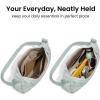 imagetomtoc Puffer Sling Crossbody Bag for Women Trendy Nylon Quilted Crescent Shoulder Bag Purses Puffy Travel Hobo HandbagLight Bluem